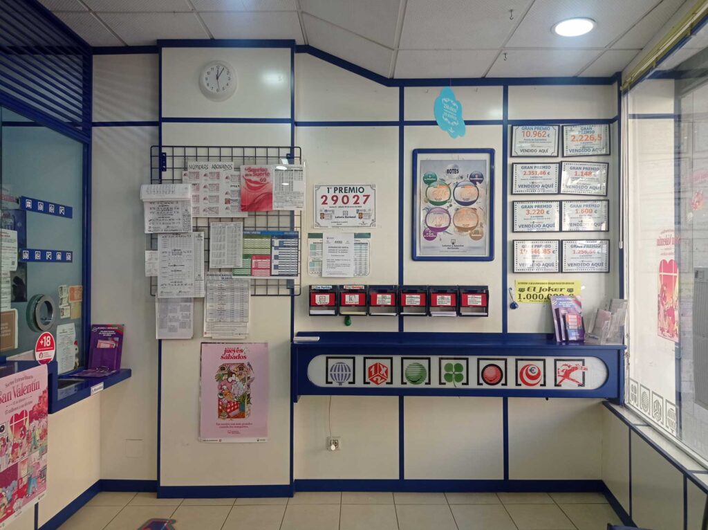Tienda Sonrisa de la Suerte por dentro - Lotería Málaga